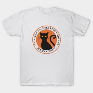 Black Cat Stout Grim Grinning Brewing Company T-Shirt